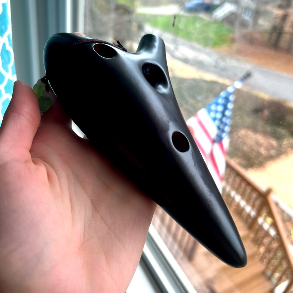Beautiful handmade wooden ocarina